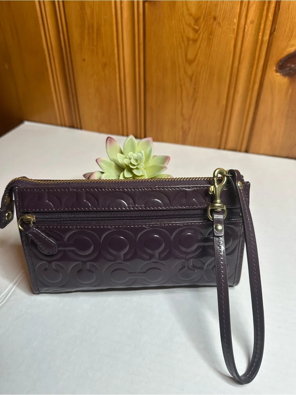 Coach compact wristlet